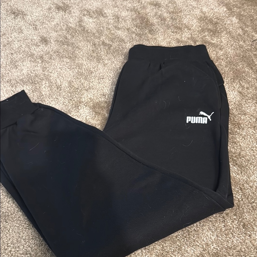 Puma Black Sweatpants with Logo